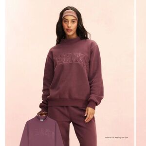 NWT Parke Monochrome Varsity Mockneck in Eggplant